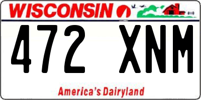 WI license plate 472XNM