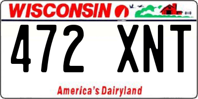 WI license plate 472XNT