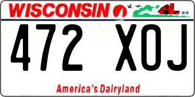 WI license plate 472XOJ