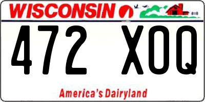 WI license plate 472XOQ