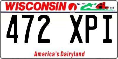 WI license plate 472XPI