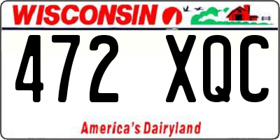 WI license plate 472XQC