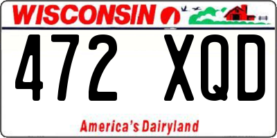 WI license plate 472XQD