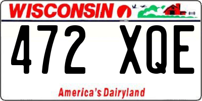 WI license plate 472XQE