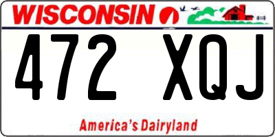 WI license plate 472XQJ