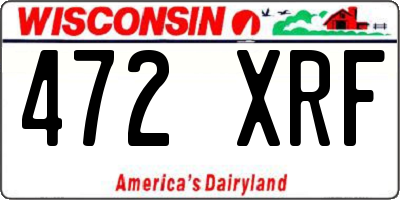 WI license plate 472XRF