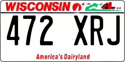 WI license plate 472XRJ