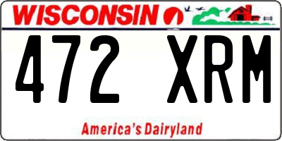 WI license plate 472XRM