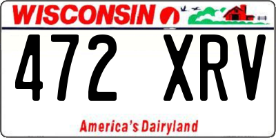 WI license plate 472XRV