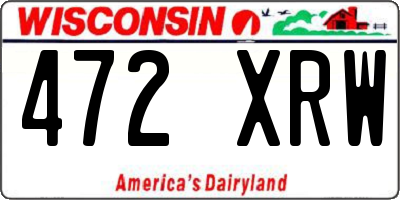 WI license plate 472XRW