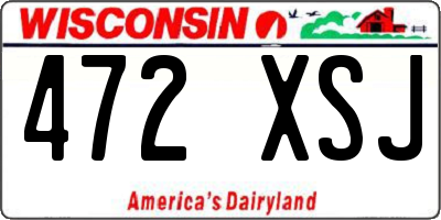 WI license plate 472XSJ