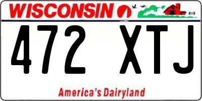 WI license plate 472XTJ
