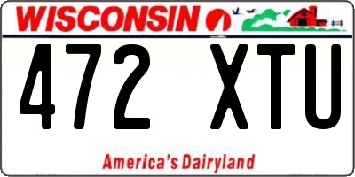 WI license plate 472XTU