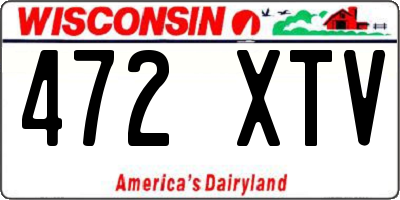 WI license plate 472XTV