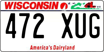 WI license plate 472XUG
