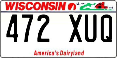 WI license plate 472XUQ