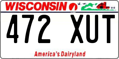 WI license plate 472XUT