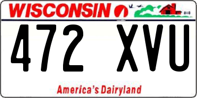 WI license plate 472XVU