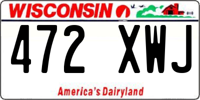 WI license plate 472XWJ