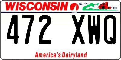 WI license plate 472XWQ