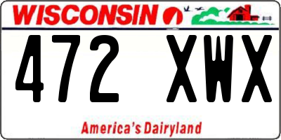 WI license plate 472XWX