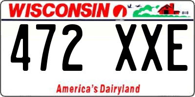 WI license plate 472XXE