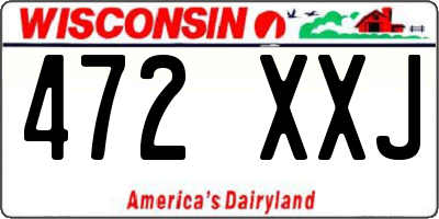 WI license plate 472XXJ