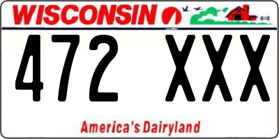 WI license plate 472XXX