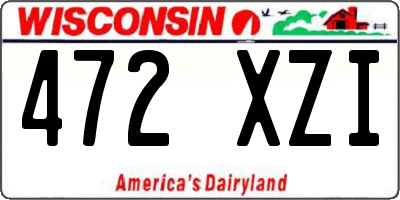 WI license plate 472XZI
