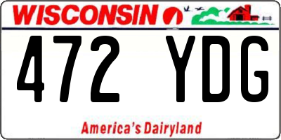 WI license plate 472YDG