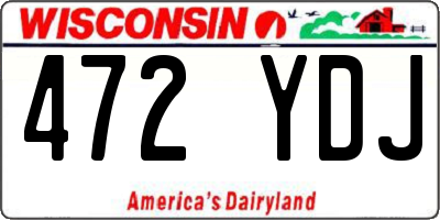 WI license plate 472YDJ