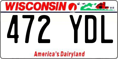 WI license plate 472YDL