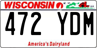 WI license plate 472YDM