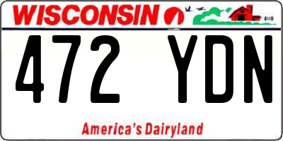 WI license plate 472YDN