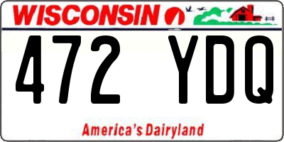 WI license plate 472YDQ