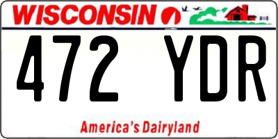 WI license plate 472YDR