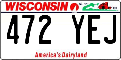 WI license plate 472YEJ
