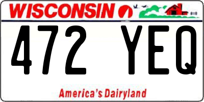 WI license plate 472YEQ