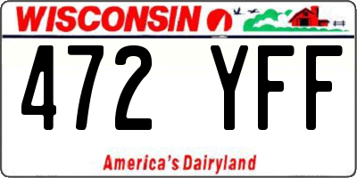 WI license plate 472YFF