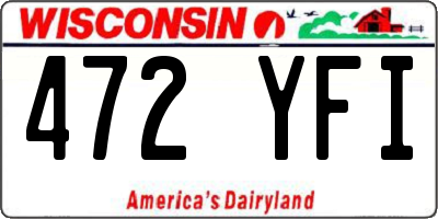 WI license plate 472YFI