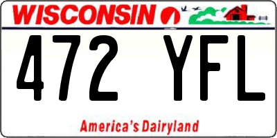 WI license plate 472YFL