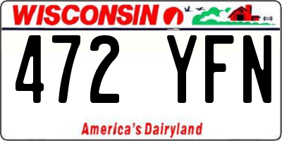 WI license plate 472YFN