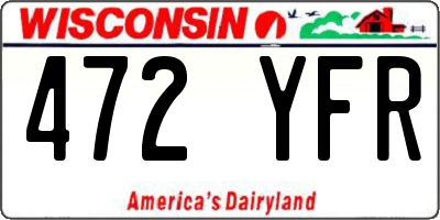 WI license plate 472YFR