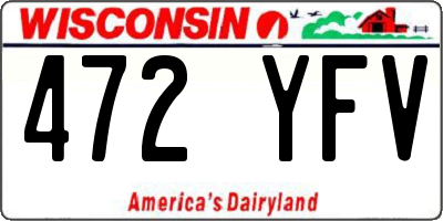 WI license plate 472YFV