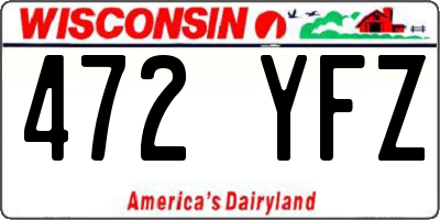 WI license plate 472YFZ