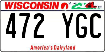 WI license plate 472YGC