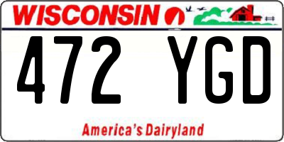 WI license plate 472YGD