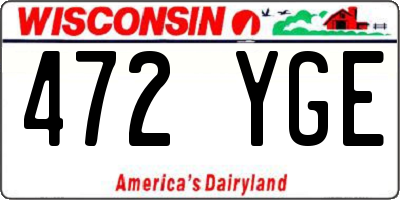 WI license plate 472YGE