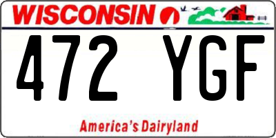 WI license plate 472YGF
