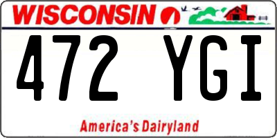 WI license plate 472YGI